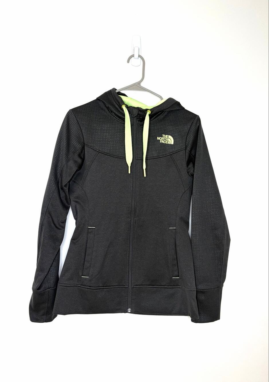 The North Face Fave Lite LFC Full-Zip Hooded Jacket Sz S Gray Lime Green